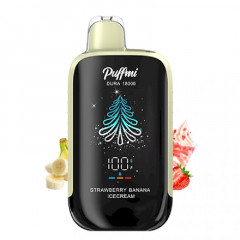 Электроная сигарета PuffMi Dura 18000 - Клубнично-банановое мороженое (Strawberry Banana Icecream)