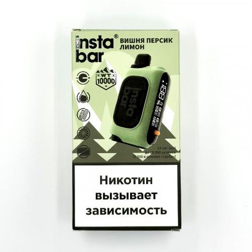 Электронная сигарета INSTABAR WT 10000 by PLONQ Вишня персик лимон